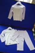 2x Lilac Stripped Pyjama Sets Size: 5-6 years