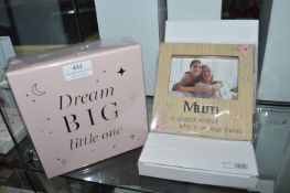 *Dream Big Keepsake Box, and Special Moments Photo Frames