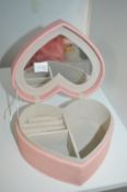 *Pink Heart Shaped Jewellery Box