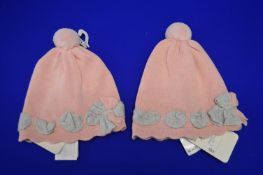 *2x Mayoral Newborn Bobble Hats Size: 12 and 18 months