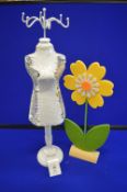 *Sequined Jewellery Mannequin, and a Felt Flower
