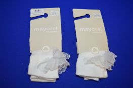 *2x Pairs of Mayoral Newborn Baby Socks Size: 18 months
