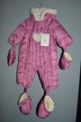 *Mayoral Newborn Pink Quilted All in One with Mittens and Booties Size: 1-2 months