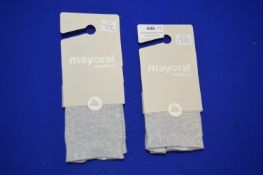 *2x Pairs of Mayoral Newborn Baby Socks Size: 18 months