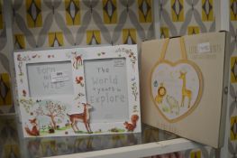 *Born to be Wild Explorers Keepsake Box with Photo Frame Lid, and 2x Little Moments Animal Plaques