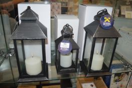 *3x Schudehill Eternal Flame Outdoor LED Lanterns