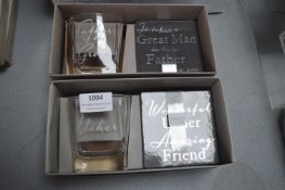 *Father of the Groom and Wonderful Usher Whiskey Glass Giftsets