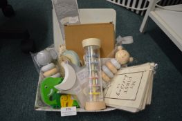 *Basket of Wooden Baby Toys, etc.