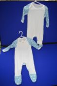 *2x Baby Sleepsuits in Blue Clouds