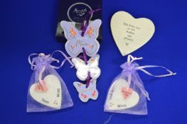 *Mother’s Day and Mum Ceramic Heart Plaques and Butterfly