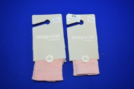 *2x Pairs of Mayoral Newborn Baby Socks Size: 6 months