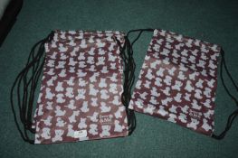 *5x Charlie Bears Bear & Me Drawstring Bags