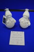 *2x Porcelain LED Lantern