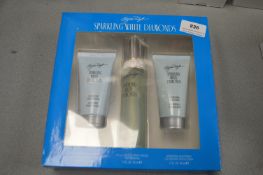 Elizabeth Taylor Sparkling White Diamonds Gift Set - 50ml EDT, 50ml Body Wash, and 50ml Body Lotion