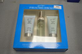 Elizabeth Taylor Sparkling White Diamonds Gift Set - 50ml EDT, 50ml Body Wash, and 50ml Body Lotion