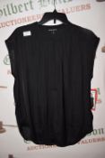 *Hilary Radley Black Chiffon Top Size: M