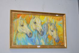 Acrylic on Canvas Horse Study by Sylvana 2013