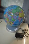 Illuminated Terrestrial Globe