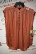 *Hilary Radley Orange Chiffon Top Size: S