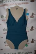 *DKNY Women’s Teal One-Piece Swimsuit Size: 12