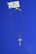 9ct Gold Crucifix and Chain 1.6g