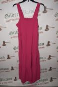 *Women’s Hot Pink Sun Dress with Adjustable Straps Size: M