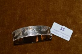 Sterling Silver Bangle with Wave Design 34g