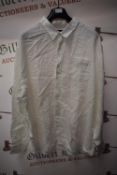 *Jachs Men’s 100% White Linen Long Sleeve Shirt Size: XXL