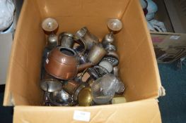 Assorted Metalware, EPNS Goblets, Copper Kettle, etc.
