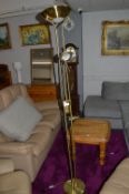 Brass Effect Uplighter and Reading Lamp