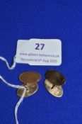 Pair of 9ct Gold Cufflinks 5.4g