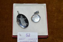 2x Sterling Silver Lockets 11g total