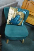 Teal Upholstered Easy Chair