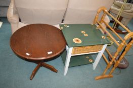 2x Small Table and 1x Towel Rail