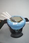 Vintage Le Creuset Enamelled Fondue Set