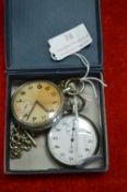 Burlington Wartime Pocket Watch, and a Rotary Stopwatch