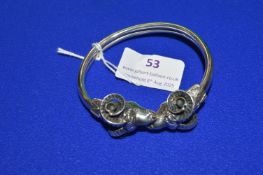 Sterling Silver Bangle with Rams Head Design 55g