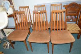 Set of 6 G-Plan Teak Retro Slatback Chair