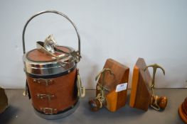 Vintage Ice Bucket and Nautical Bookends