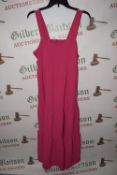 *Women’s Hot Pink Sun Dress with Adjustable Straps Size: M
