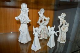 Continental Pottery Figurines and Angels