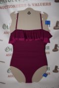 *DKNY Women’s Magenta Swimsuit with Size: 10