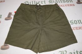 *Women’s Olive Green 97% Cotton Shorts Size: M