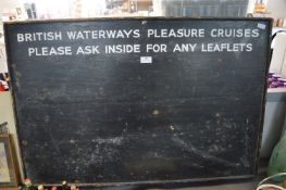 British Waterways Pleasure Cruises Blackboard 37” x25”