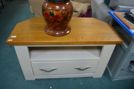 Grey Painted TV Stand with Storage Drawer
