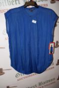 *Hilary Radley Blue Chiffon Top Size: M