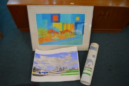 Signed Print of Richard House Hospice by Gillian B