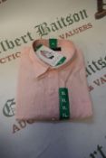 *Jachs Men’s Baby Pink 100% Linen Shirt Size: XL