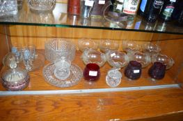 Assorted Glassware, Trifle Bowl, etc.
