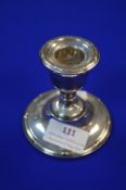 Hallmarked Silver Filled Candlestick - Chester 1913